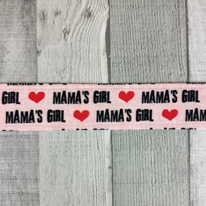 Mama’s Girl Light Pink (large print) Dog Collar