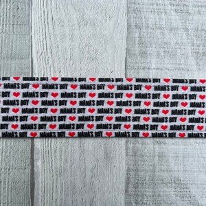 Mama’s Boy (tiny print gray) Dog Collar