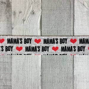 Mama’s Boy Gray (large print) Dog Collar
