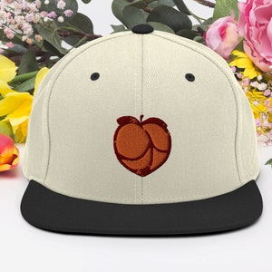 Peach Peace Emoji - baseball cap