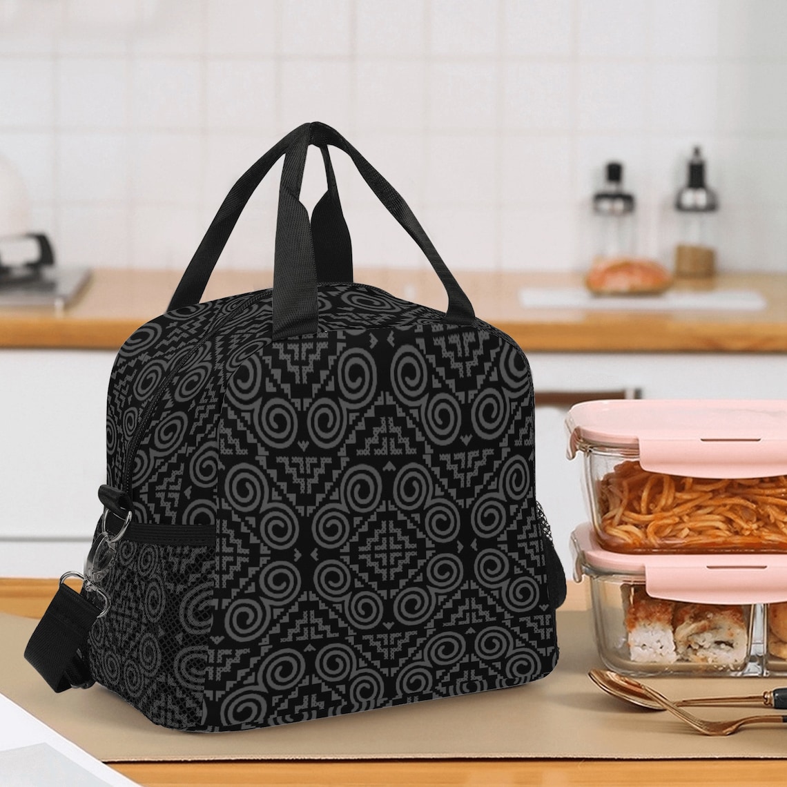 Hmong Motif Lunch Bag Insulated Lunch Bag School Lunch Bag Gifts for