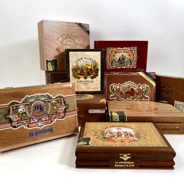 Empty Cigar Boxes, Wooden Cigar Boxes For Crafts & More