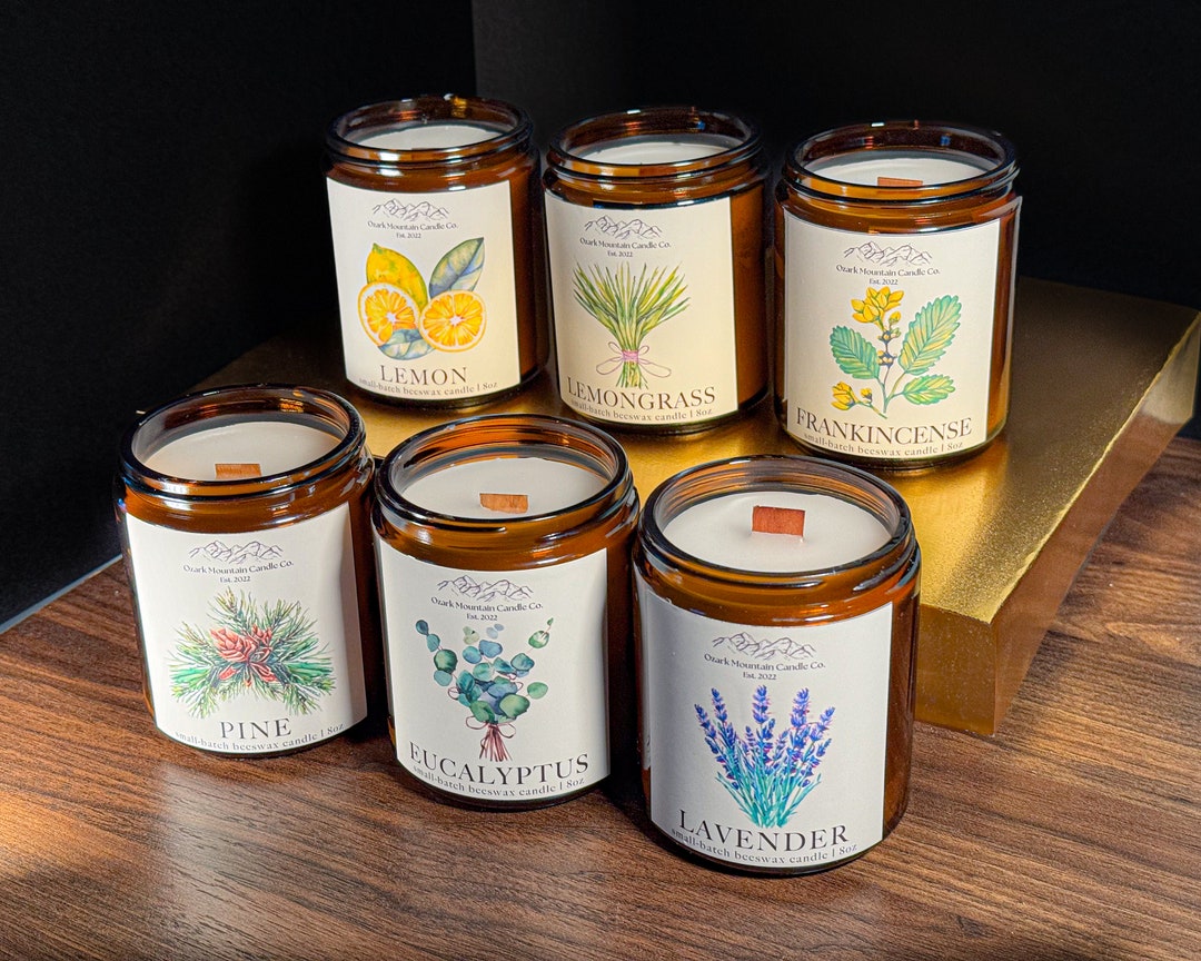 Pure Beeswax Woodwick Candle 100 Beeswax Candle Made With Essential