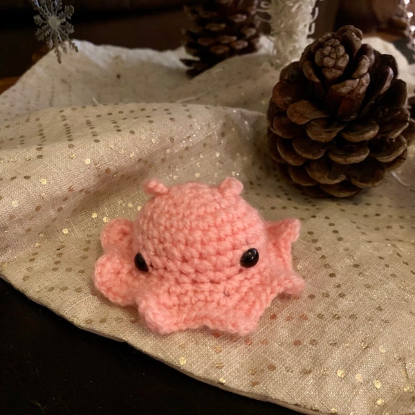 Dumbo Octopus Stuffed Amigurumi Ornament Handmade Crochet Knit