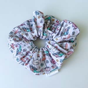 Mermaid beach summer scrunchie, mommy and me matching, oversized scrunchies, scrunchies for girls