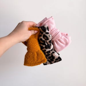 OVERSIZED baby girl headwraps, leopard baby headband, pink oversized baby headband, toddler headband, chunky top knots, soft headbands