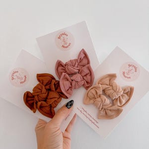 Noeuds en queue de cochon neutres, noeuds en queue de cochon pour les tout-petits, noeuds pour cheveux de bébé fille, ensemble de noeuds en queue de cochon, noeuds en queue de cochon automne