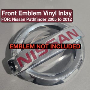 Front Grille Vinyl (die-cut) inlay for Nissan Pathfinder, 2005-2012 (ONLY). Emblem NOT included! PLEASE, read the description. Thank You!