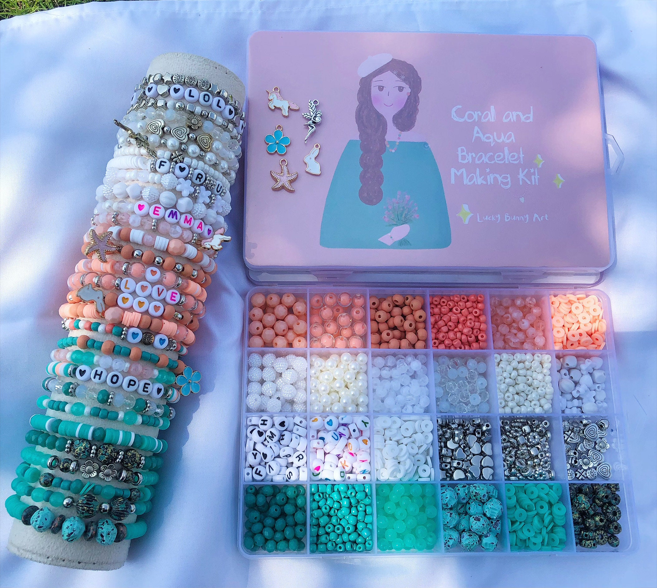 Buy Glass Beads Bracelet Aking Kit, Lovely Cute Bracelet Necklace