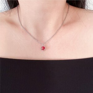 Natural Stone Charm Necklace with Golden chain or Stainless steel chain, Minimalist necklace for Women and Girls, Best Jewelry Gift for Her