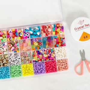 Clay Bead Bracelet Making Kit Preppy Spacer Flat Beads For - Temu