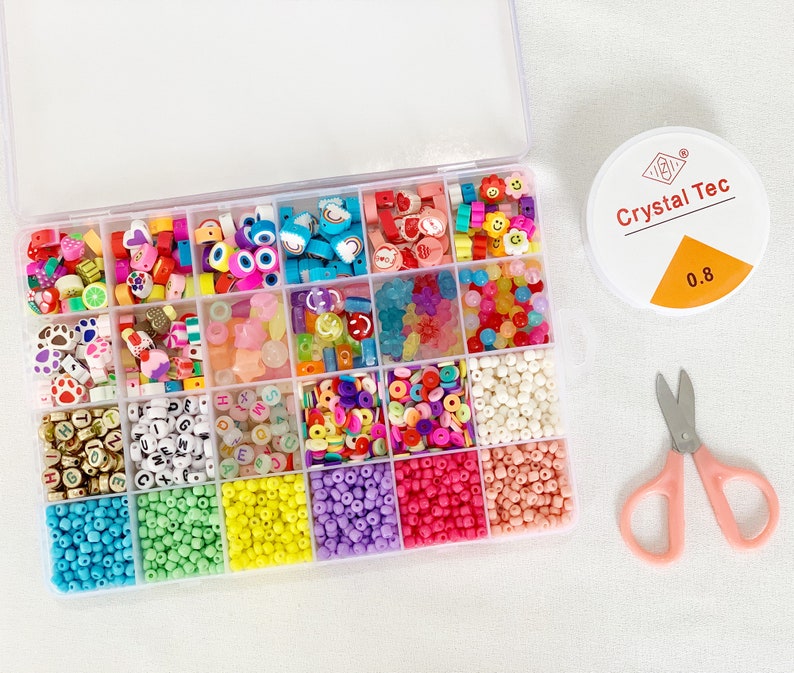 Make your stylish bracelets with these perfect combination of colors and different materials and shapes of Beads