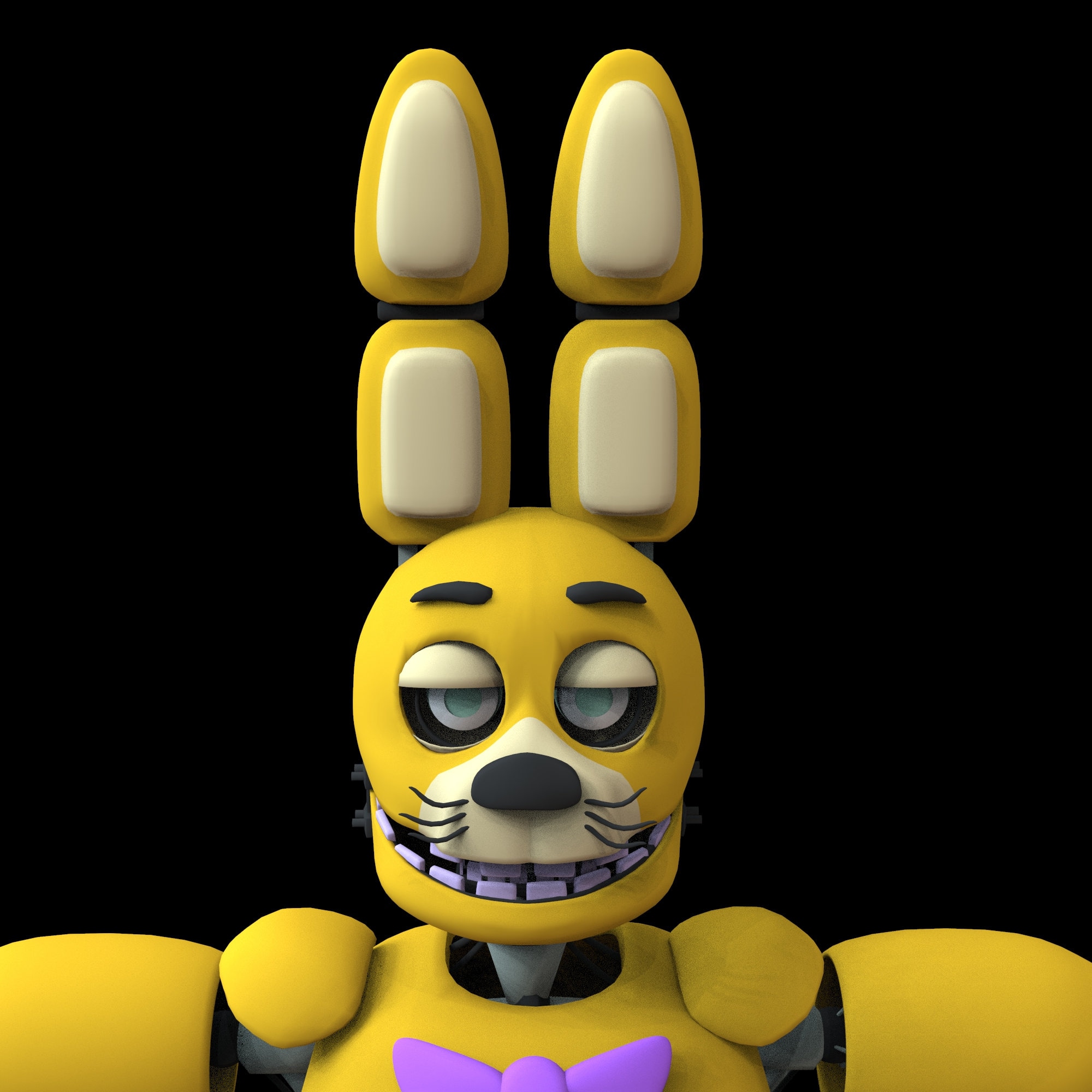 FNAF Springbonnie Full Wearable Head 3D Model STL 