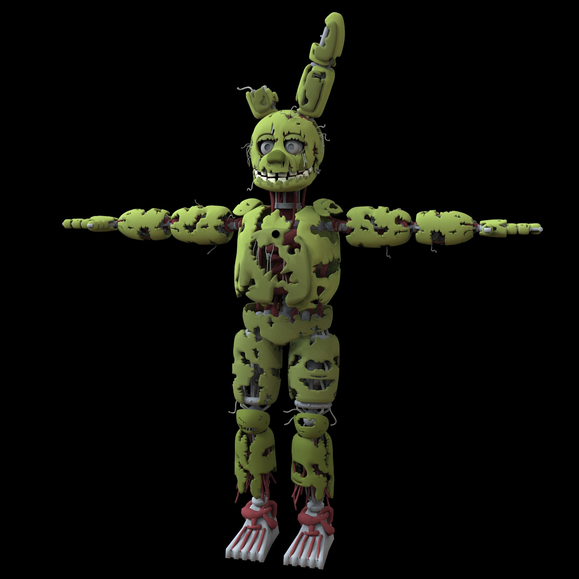 FNAF Springtrap Full Body Wearable Armor With Head 3D Model STL