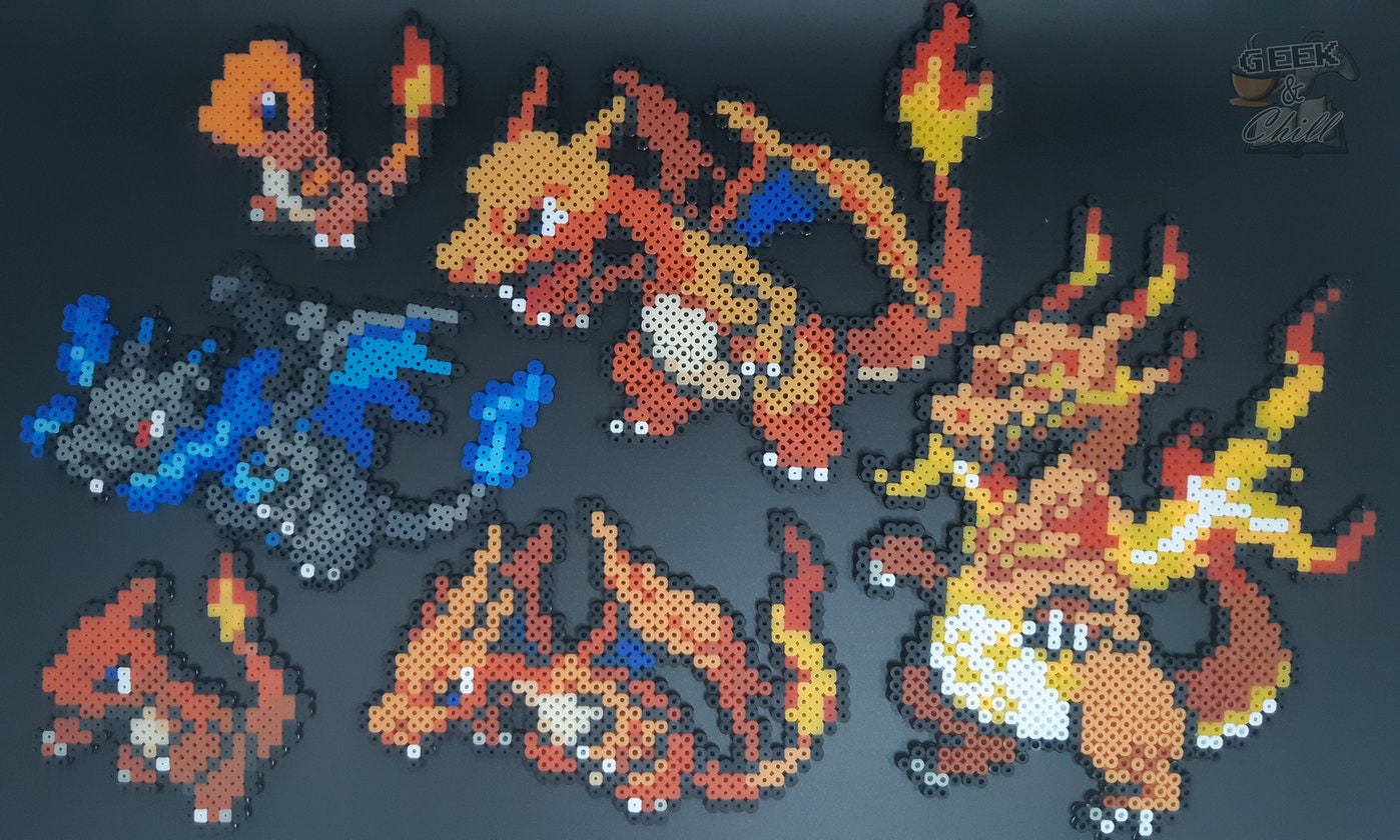 Pixel Art Pokemon Mega Dracaufeu Y Mega dracaufeu y - Etsy France
