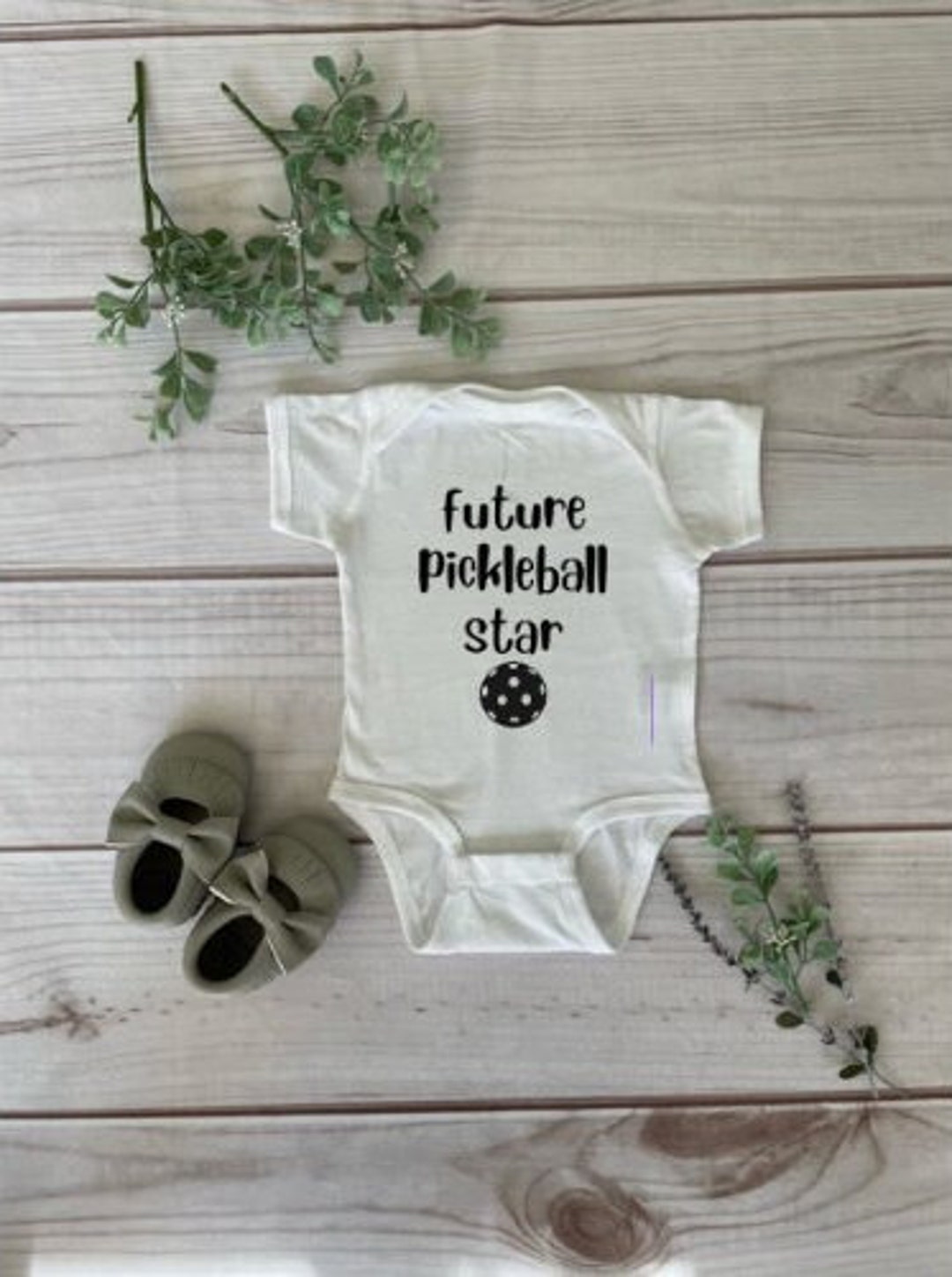 Future Pickleball Star Pickleball New Baby Baby Gift Baby Onesie Unisex Baby Onesie Trendy Baby