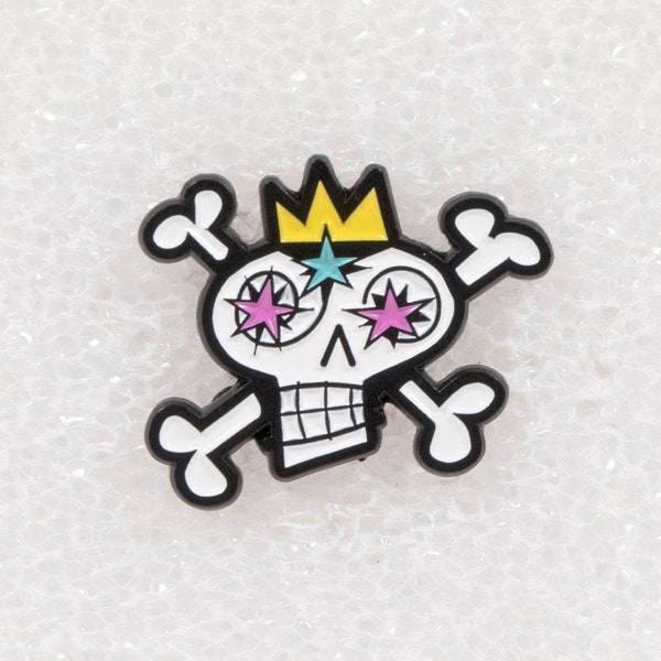 Skull & Crossbones Soft Enamel Pin by Kathleen Kralowec