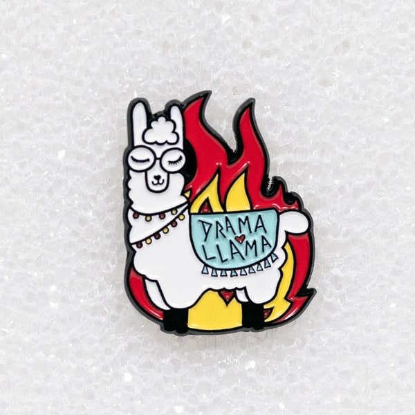 Drama Llama Soft Enamel Pin by Diana Benigno