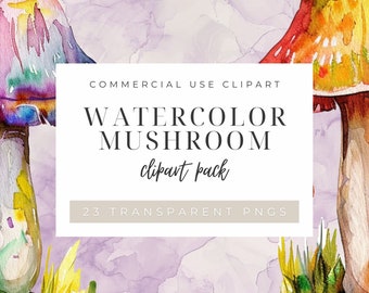 Aquarell Pilz Clipart Natur Pilz Scrapbooking Handwerk Clipart Aquarell Natur Art Instant Download Digitale Fliegenpilz Grafik