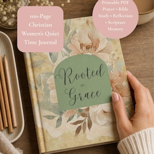 Christian Women's Quiet Time Journal | 100-Page Printable Devotional Bible Study Journal | Prayer Reflection Scripture Memory PDF