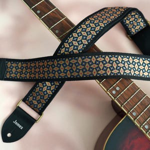 Personalized Guitar Strap, Custom Strap for Electric, Acoustic or Bass Guitars, Personalized Instrument strap, Unique Guitarist Gift