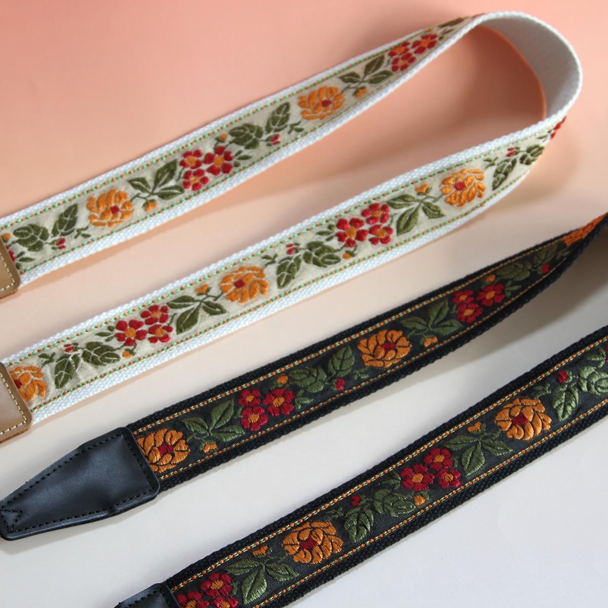 Floral Embroidery Camera Strap, Handcrafted DSLR Strap, Polaroid Camera Neck Strap, Anti-slip Camera Strap, Photographer Gift, Camera Gear - Etsy