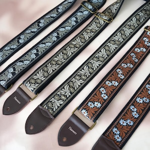 Personalized Guitar Strap, Custom Strap for Electric, Acoustic or Bass Guitars, Personalized Instrument strap, Unique Guitarist Gift