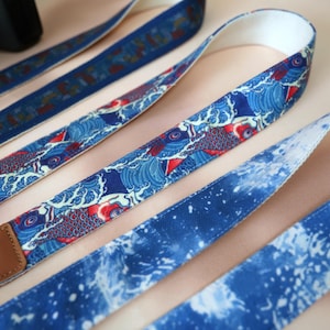 Blue - themed Camera Strap, Comfortable Camera Neck Strap, Soft Velvet Camera Strap, Universal Camera Strap, Unique Photography Gear