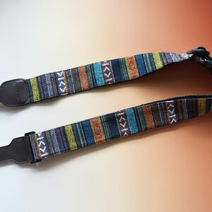 Folk Guitar Shoulder Strap, Versatile Music Gear, Handcrafted Guitar Strap, Guitar Strap for All Occasions, Gift for Guitarist, Guitar Decor