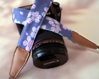 Camera Strap With Delicate Flowers, Soft Velvet Camera Strap, Polaroid Camera Neck Strap, Anti-Slip Camera Strap, Photographer Gift