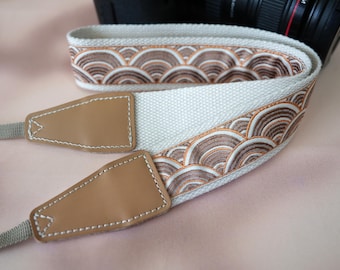 Waves Camera Strap, Handmade DSLR Strap, Lightweight Camera Neck Strap, Anti-Slip Camera Strap, Camera Gear, Gift for Camera Owner