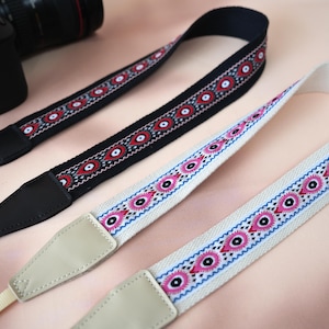 Ethnic Embroidery Camera Strap, Handcrafted DSLR Strap, Durable Camera Neck Strap, Anti-Slip Camera Strap, Photographer Gift, Camera Gear