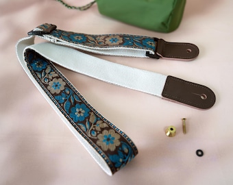 Universal Ukulele Strap, Embroidered Floral Ukulele Shoulder Strap, Lightweight Ukulele Strap, Durable Instrument Strap, Ukulele Player Gift
