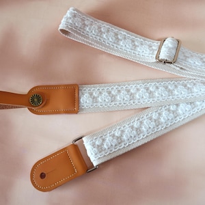 Ukulele Strap, Lace Ukulele Strap, Lightweight Ukulele Strap, Handcrafted Ukulele Shoulder Strap, Gift for Ukulele Lover