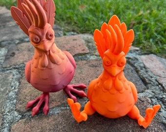 Turkey Fidget Toy, 3D printed Articulated Turkey Thanksgiving Decor for Fall Decor, Articulated Fidget Turkey with Adjustable Legs and Feet