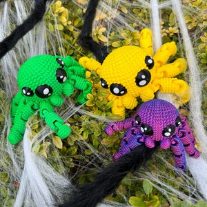 Halloween Spider Fidget Toy With Articulating Legs, 3D Printed Crochet Spider Halloween Decoration Gift for Spider Lover Fidget Toy