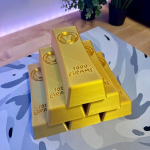 Gold Bar Game Props, BIG Size,  IRL Game Item, Gaming Collectible Desk Decor, Gaming accessories, Gamere Gift, Gamer Gift, Gamer Birthday
