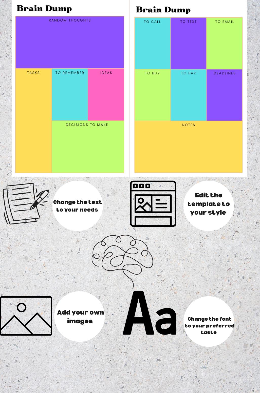 Ultimate Brain Dump Planner | Digital Download | Printable PDF | Mind ...