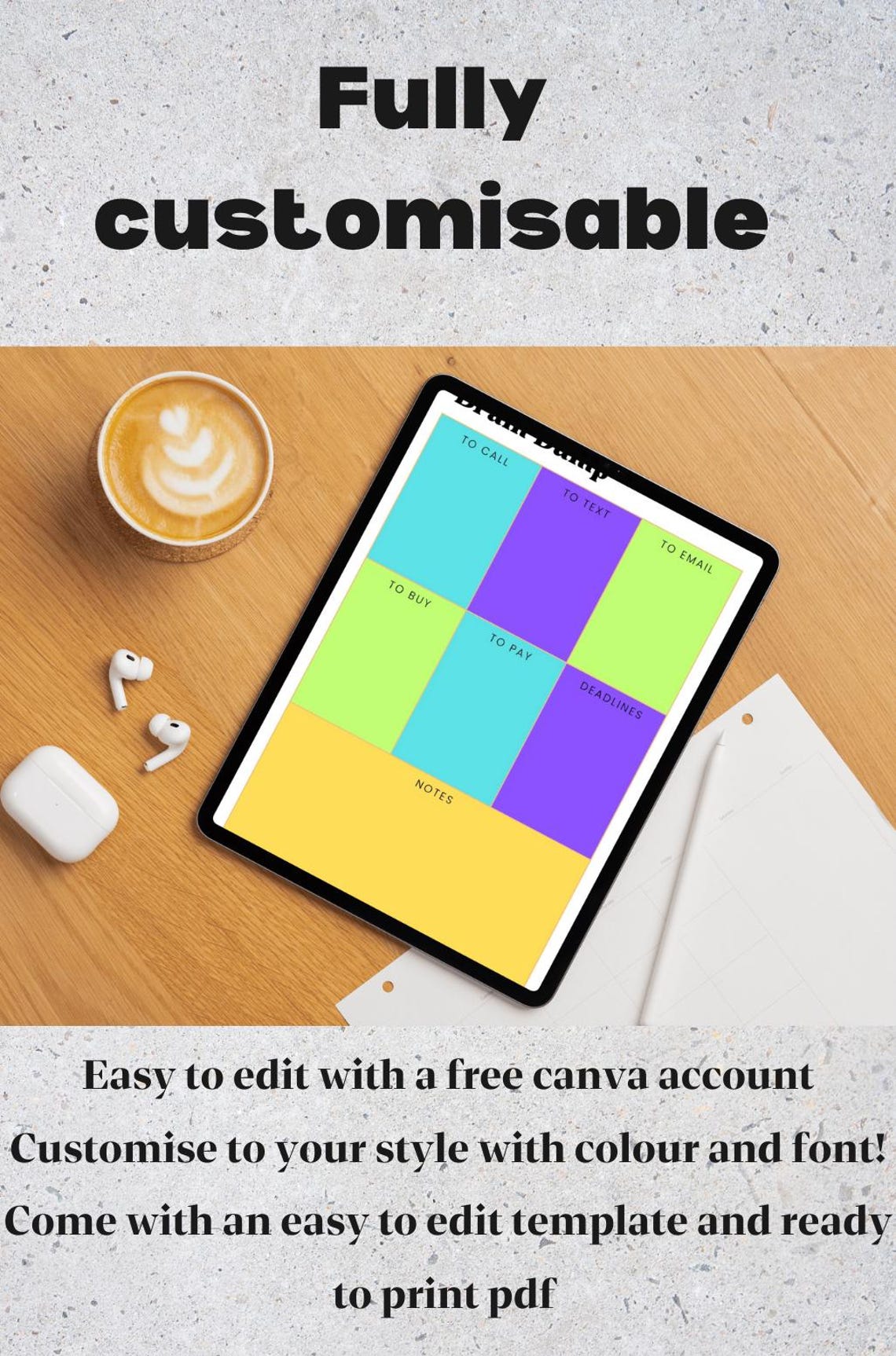 Ultimate Brain Dump Planner | Digital Download | Printable PDF | Mind ...