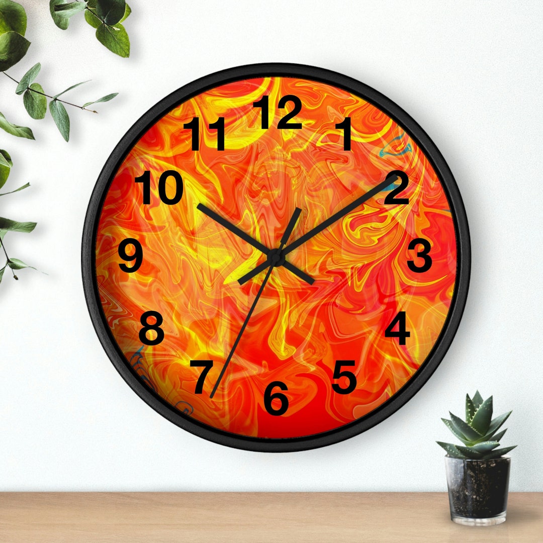 Abstract Art Wall Clock, Vibrant Colors Wall Clock, , Modern Art Wall