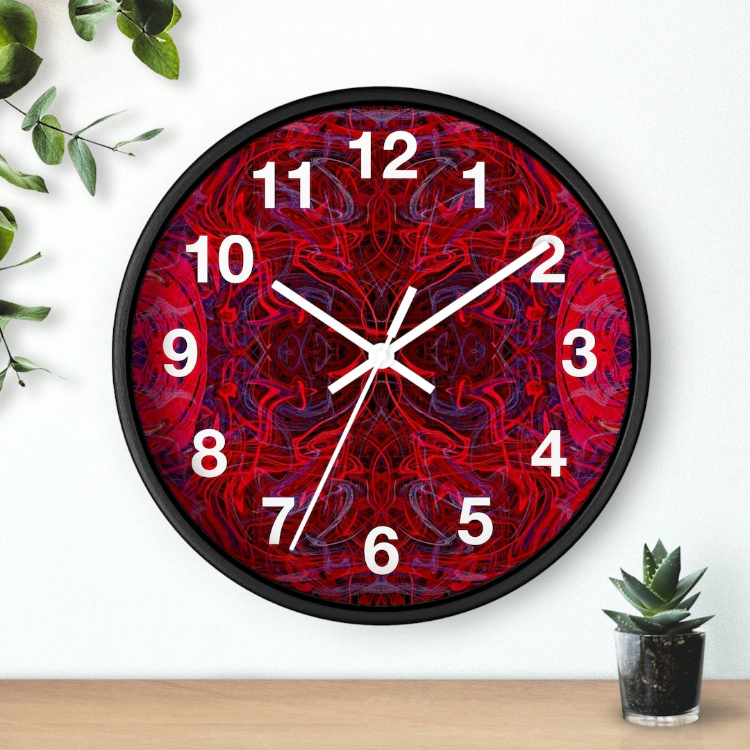Wall Clock, Abstract Art Wall Clock, Vibrant Colors Wall Clock
