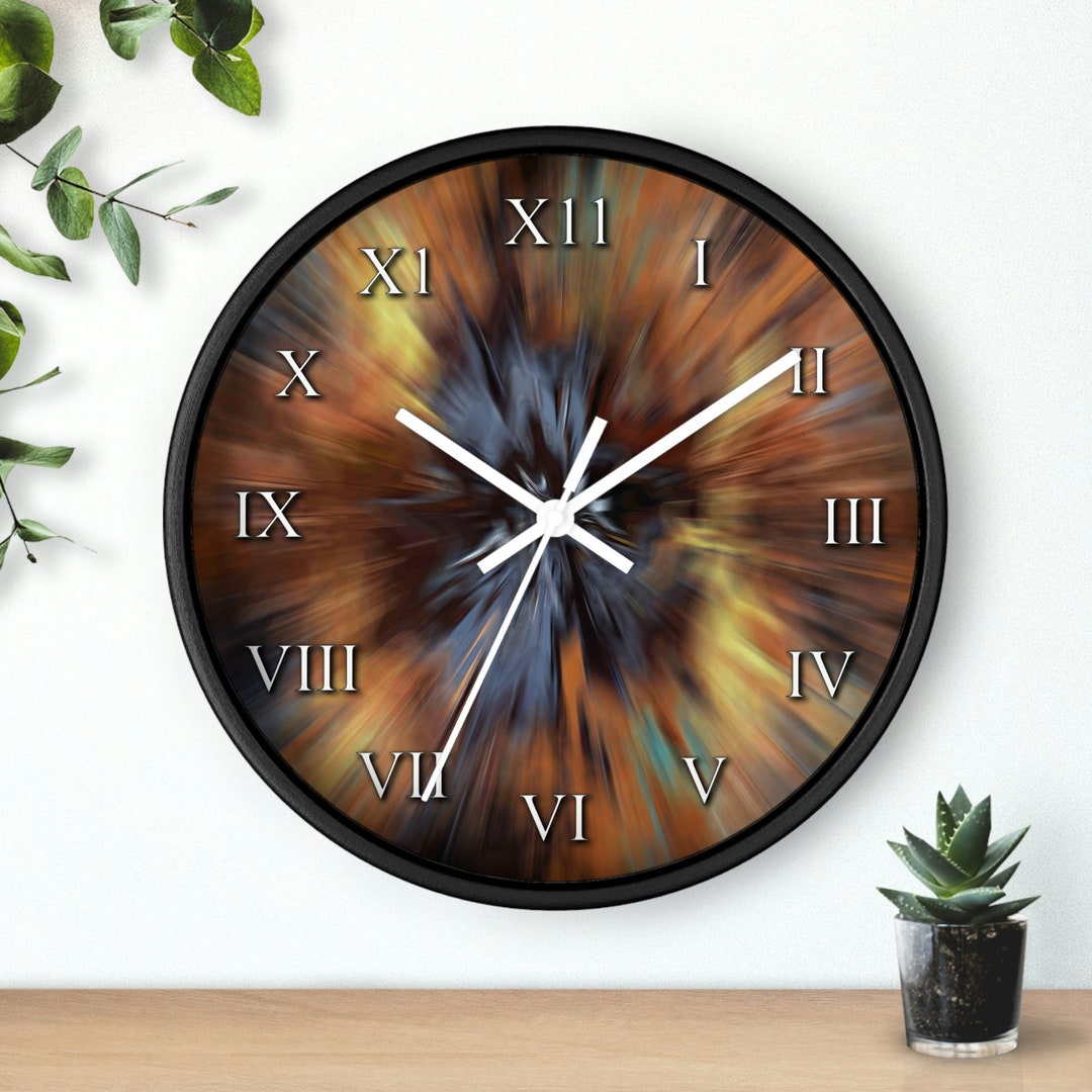 Wall Clock, Abstract Art Wall Clock, Vibrant Colors Wall Clock