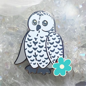 Plush Snowy Owl Enamel Pin