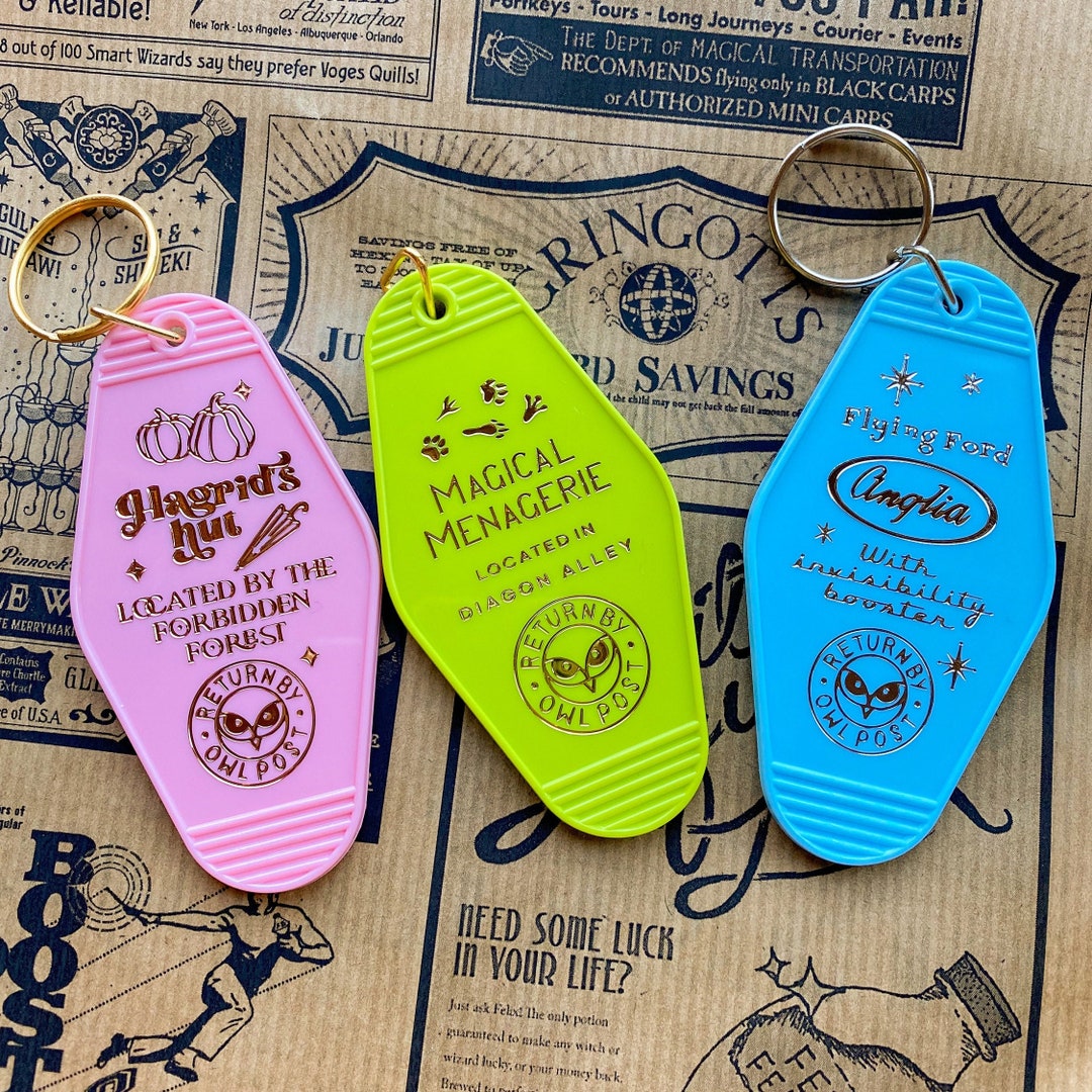 Wizarding Locations Keychains Etsy