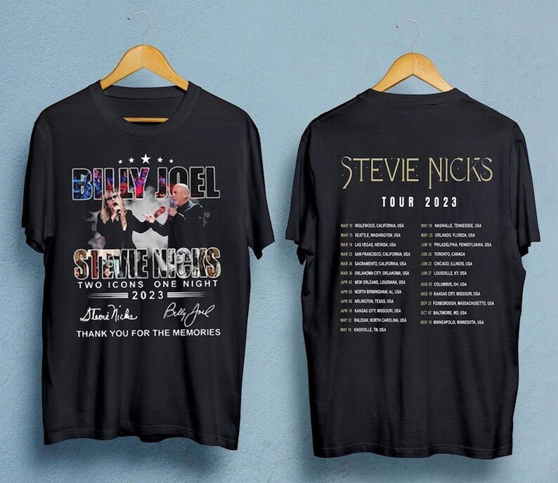 1990 Billy Joel 'Storm Front' Yankee Stadium T-Shirt - 5 Star Vintage