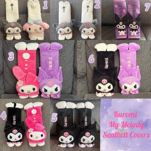 Kuromi My Melody Seatbelt Cover image 1