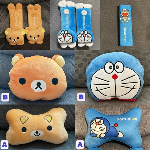 Rilakkuma| Kirby | Totoro | Doraemon Car Headrest Pillows Seatbelt