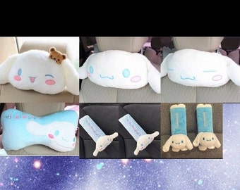 Cinnamoroll Car Headrest Pillow Seatbelt Covers