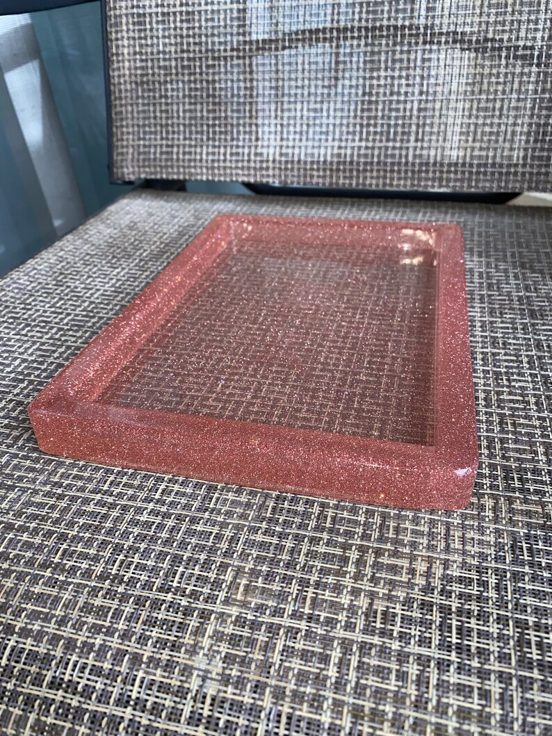 Rose Gold and Pink Glitter Rolling Tray Etsy