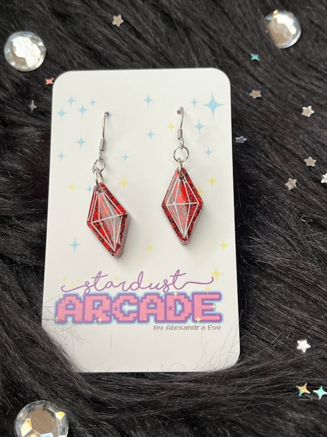 The Sims Plumbob Earrings mood Ring Etsy